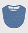 Bavaglino da neonato in cotone blu BEACH/ MARSHMALLOW