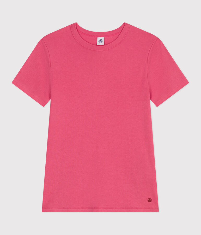 T-shirt L'Iconique in cotone tinta unita donna rosa