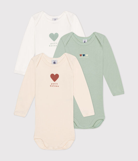 Confezione da 3 body a maniche lunghe in cotone bebè variante 1