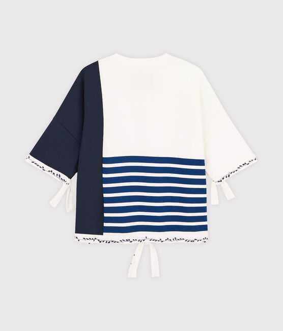 Marinara Donna Christoph Rumpf x Petit Bateau bianco MARSHMALLOW/blu SMOKING