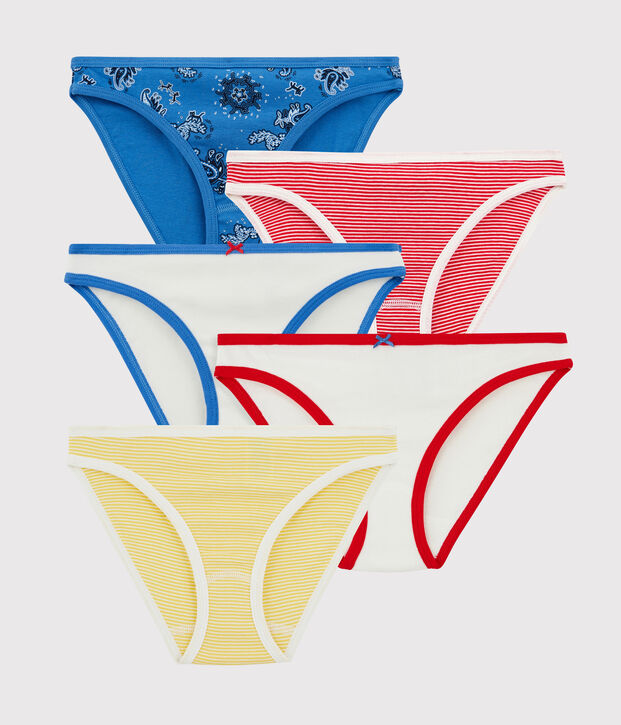 Confezione da 5 slip in cotone BIO Donna multicolore