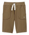 Bermuda bambino in jersey pesante marrone SHITAKE