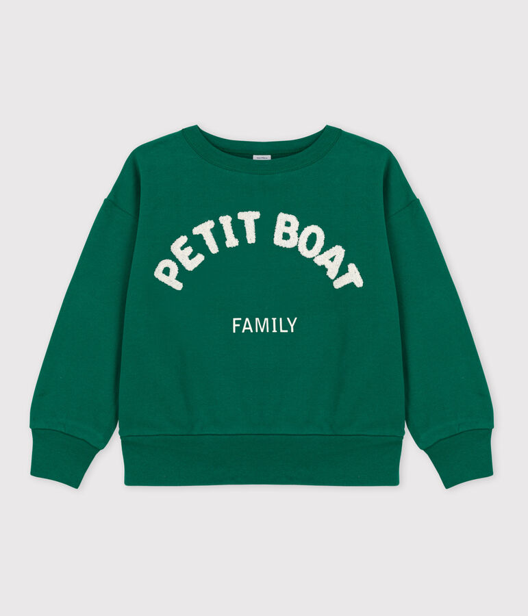 Felpa in molleton bambino unisex verde