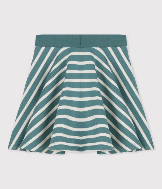 Gonna in cotone bambina verde BRUT/bianco AVALANCHE
