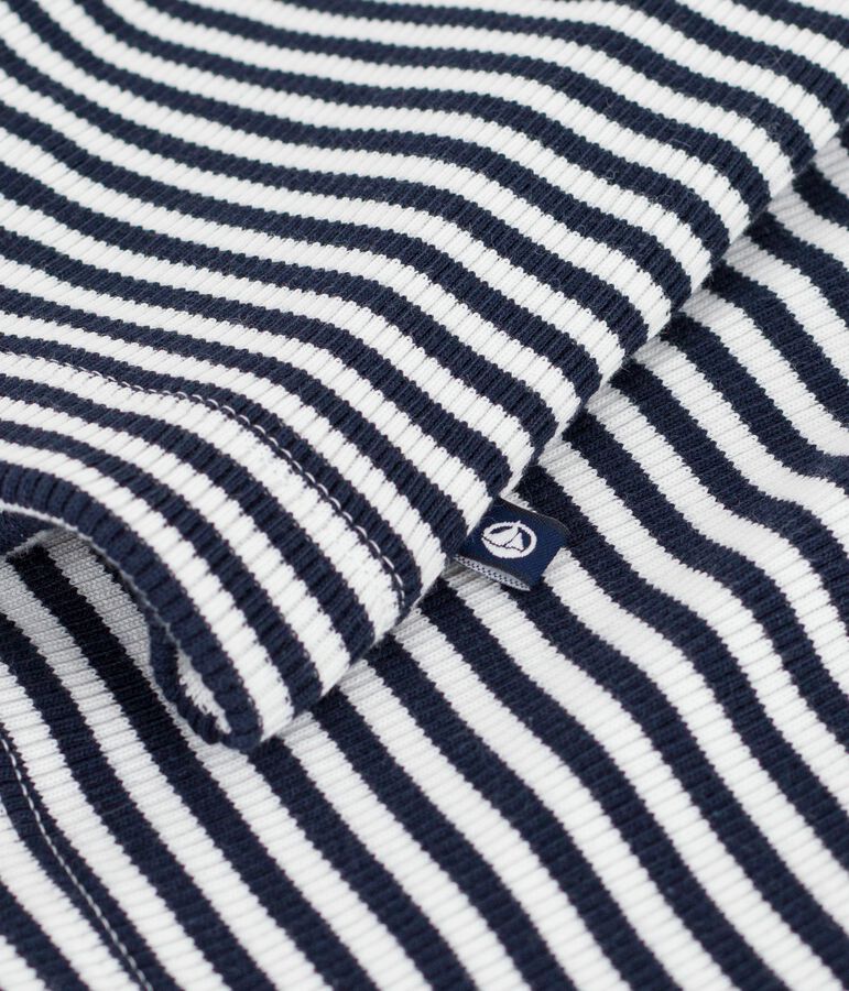 Cardigan in cotone a righe donna blu/bianco