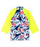 T-shirt anti-UV UPF 50+ ecoresponsabile bimbo blu SMOKING/bianco MULTICO