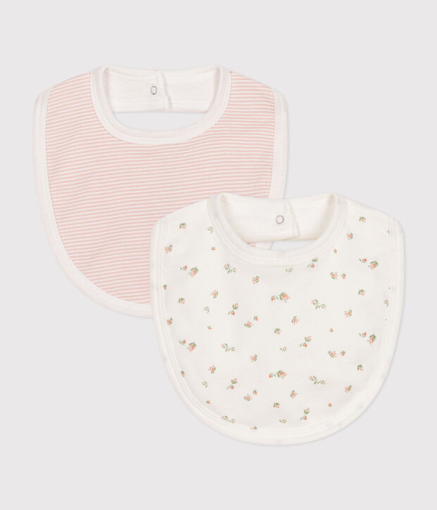 Confezione da due bavaglini in cotone neonato multicolore