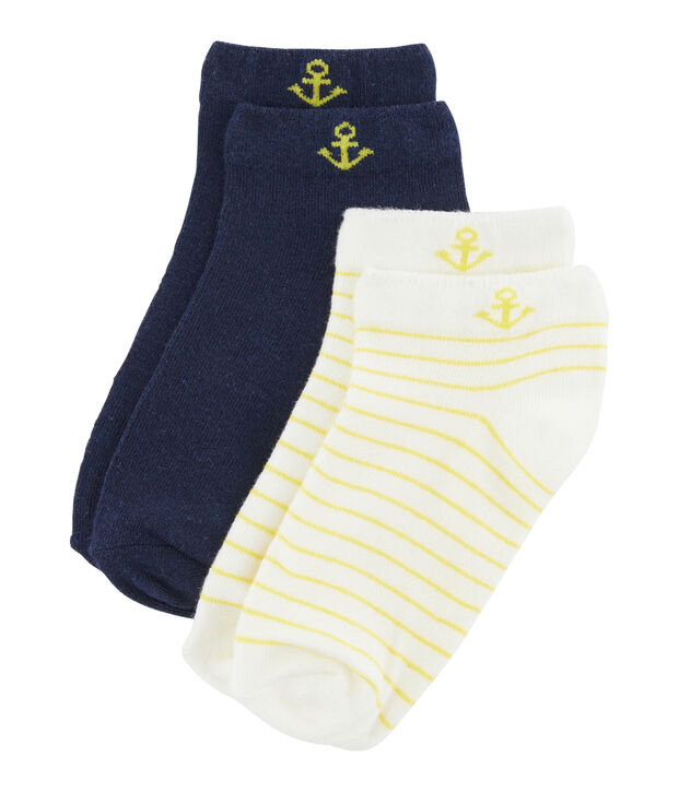 Set di 2 paia di calzini bambino bianco