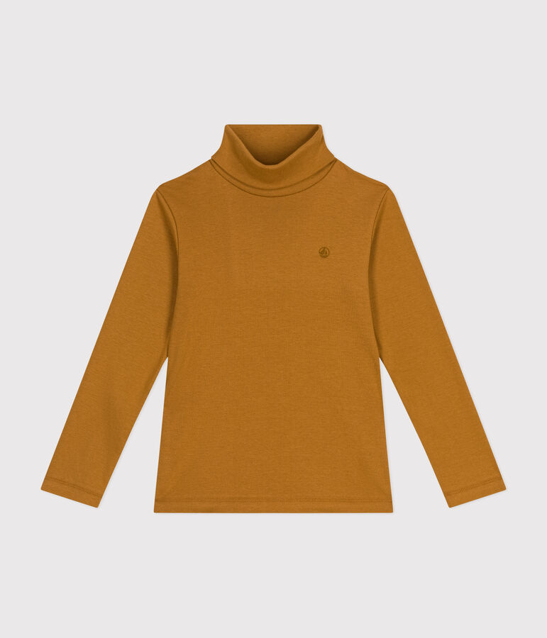 Dolcevita in cotone bambina/bambino marrone