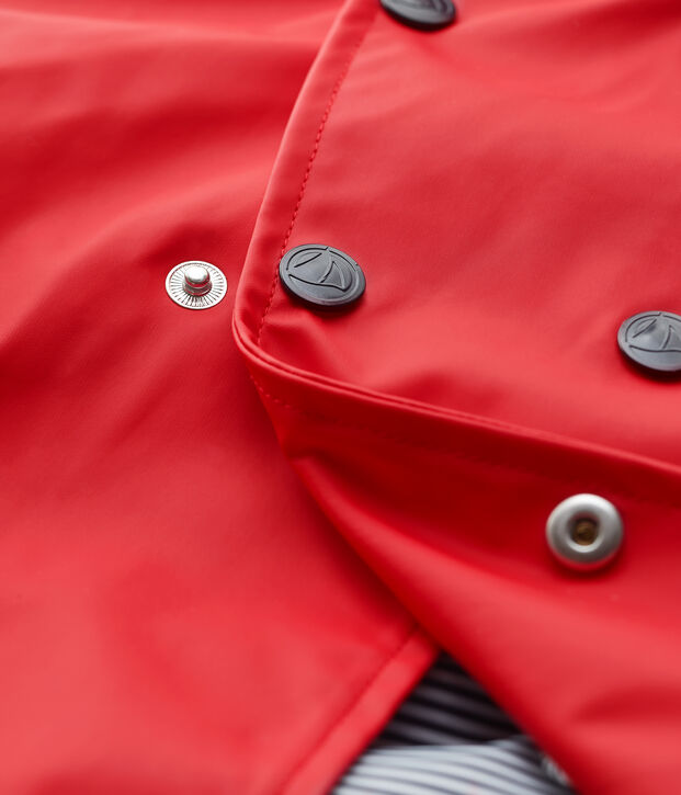 Trench in poliuretano beb&egrave; femmina rosso