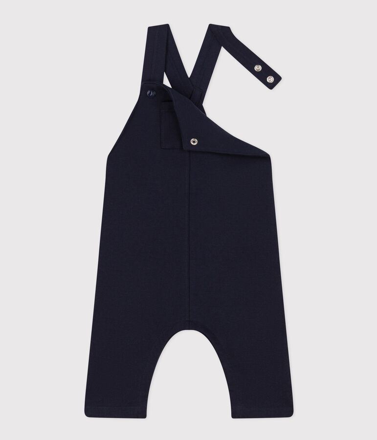 Salopette lunga in jersey spesso per beb&egrave; blu SMOKING