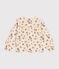 Blusa a maniche lunghe in tubique bambina bianco AVALANCHE/ MULTICO