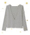 Marinière femme décolletée dans le dos. Petit bateau x Marie-Agnès Gillot beige COQUILLE/blu SMOKING