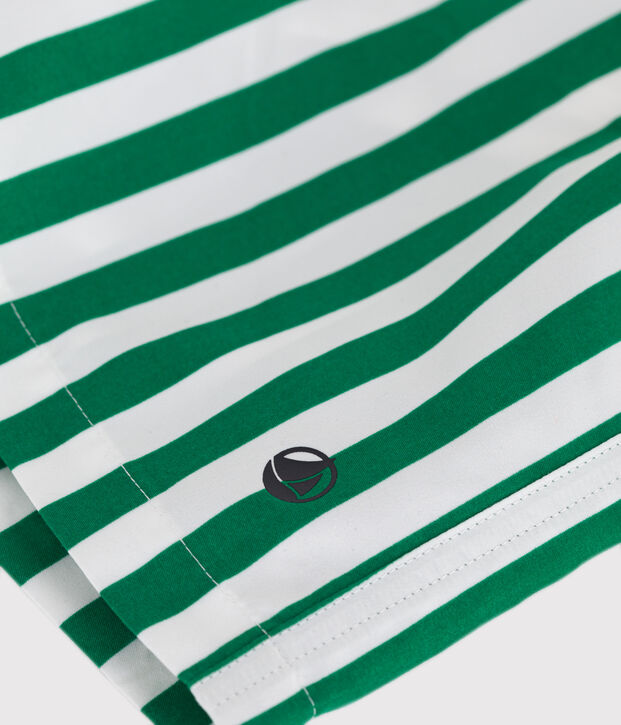 Shorts da mare a righe bambino verde/verde