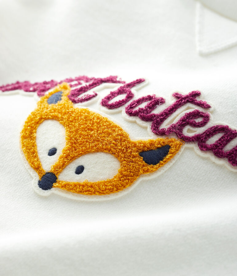 Felpa beb&egrave; maschio fantasia bianco