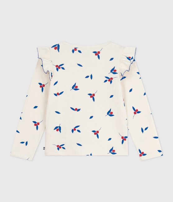 T-shirt a maniche lunghe in cotone con stampa bambina MILK/ MULTICO