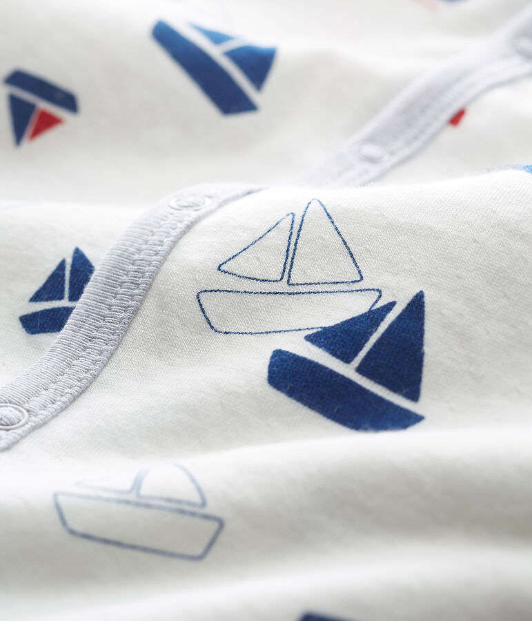 Tutina pigiama bambino in tubique bianco/multicolore