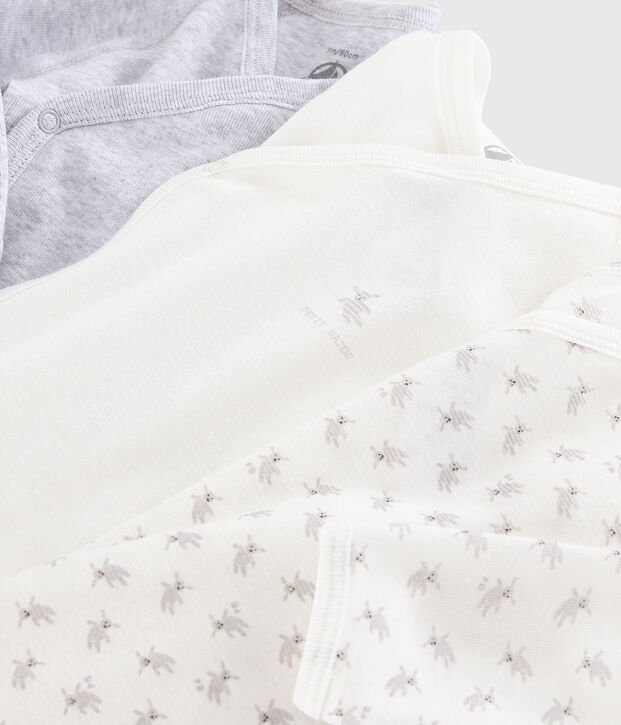 Trio di body nascita manica lunga beb&egrave; multicolore