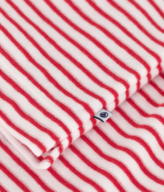 Pigiama corto in cotone a righe bambino rosso MARSHMALLOW/ SPI