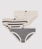 Confezione da 3 slip a righe ragazza variante 1