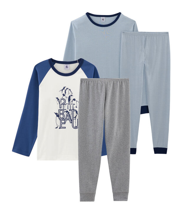 Duo pigiami bambino a costine multicolore