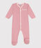 Pigiama in cotone tinta unita neonato rosa CHARME