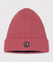 Cuffietta in maglia foderata in pile bambino rosa ROSEWOOD