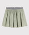 Gonna in garza di cotone bambina verde HERBIER