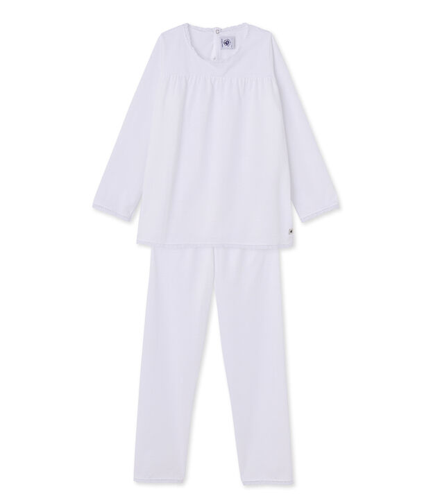 Pyjama fille &agrave; pois bianco