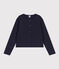 Cardigan con bottoni automatici in cotone Donna blu SMOKING