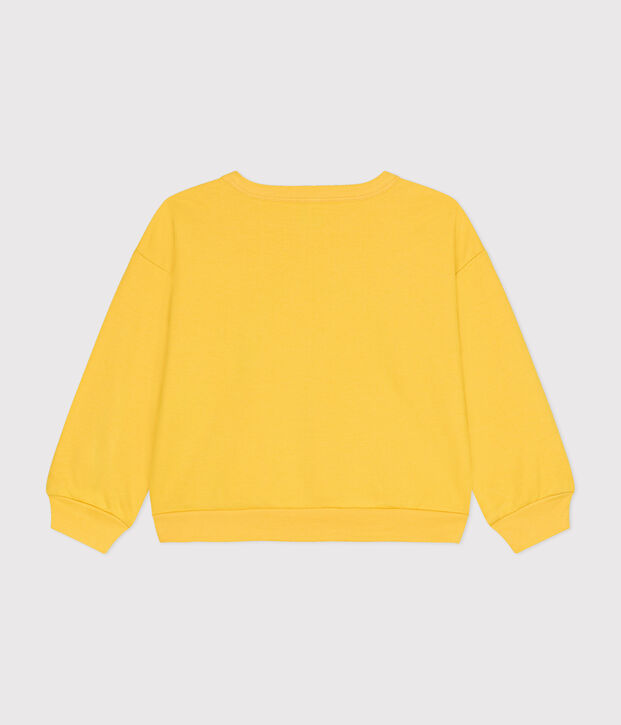 Felpa in molleton leggero bambina giallo