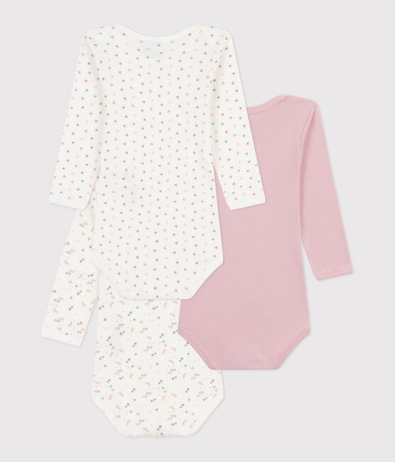 Set di body a maniche lunghe in cotone con stampa a fiori neonato variante 1