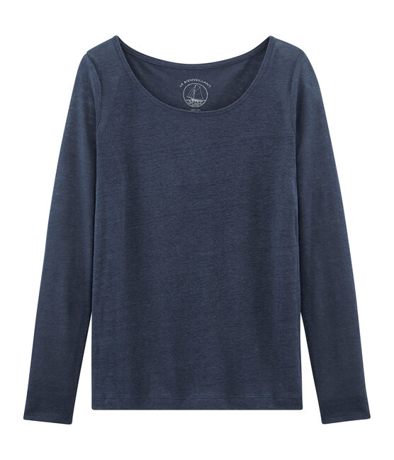 T-shirt maniche lunghe donna in lino HADDOCK