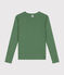 T-shirt L'ICONIQUE girocollo in cotone Donna verde PALMERAIE