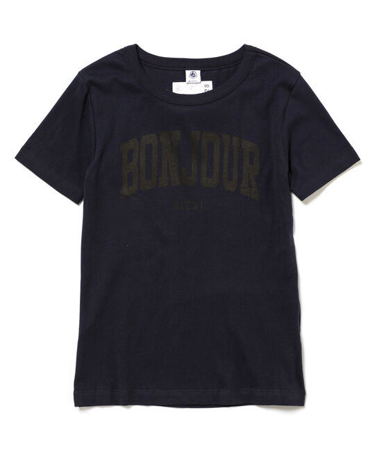 Tee-shirt manches courtes col rond femme blu SMOKING