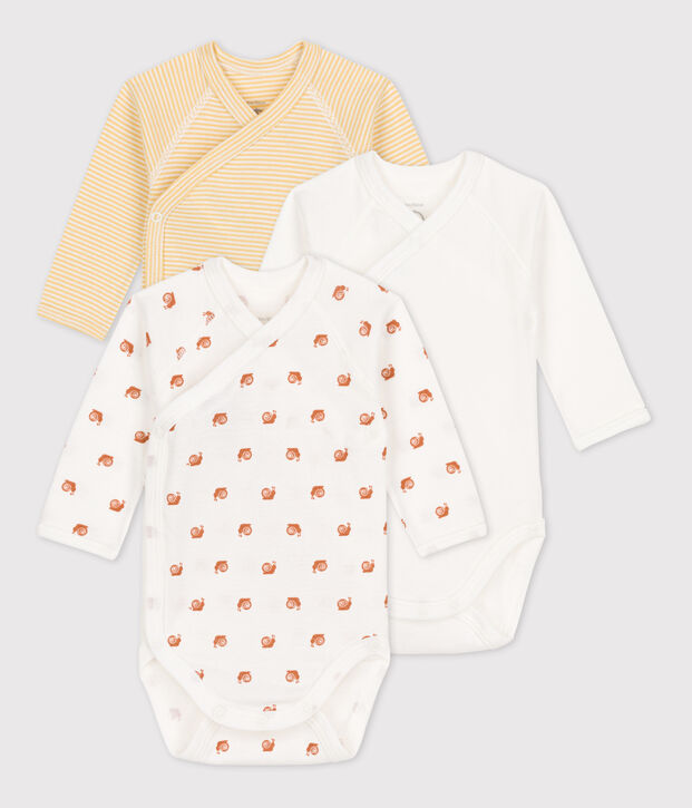 Confezione da 3 body a maniche lunghe beb&egrave; in cotone multicolore