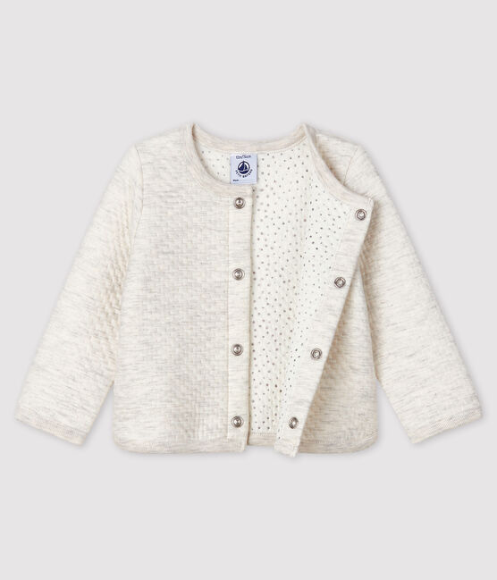 Cardigan bebè femmina in tubique beige MONTELIMAR CHINE