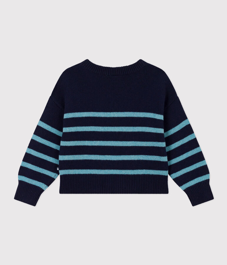 Pullover a righe in lana e cotone bambino unisex SMOKING/ AZUL