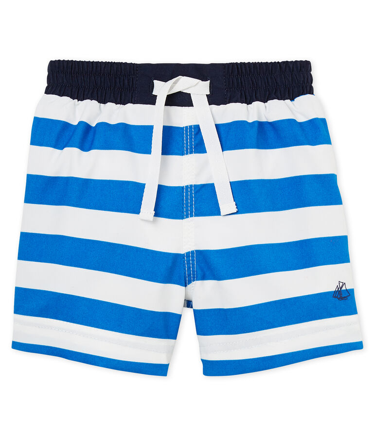Short da spiaggia rigato neonato blu RIYADH/bianco MARSHMALLOW