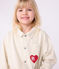 Giacca di jeans tinta unita bambina ecru MILK