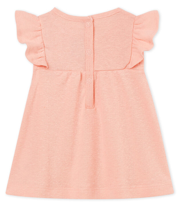 Blusa mc neonata in cotone/lino rosa