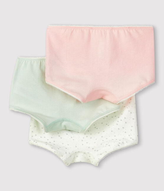 Confezione da 2 mutandine bambina fantasia paillette in cotone biologico e elastan variante 1