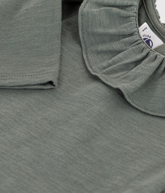 Blusa a manica lunga in jersey fiammato per bebè verde THUYA