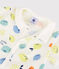 Tuta corta limone bebè in cotone biologico bianco MARSHMALLOW/bianco MULTICO