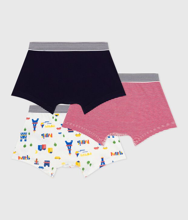 Set di boxer in cotone con stampa Parigi bambino multicolore