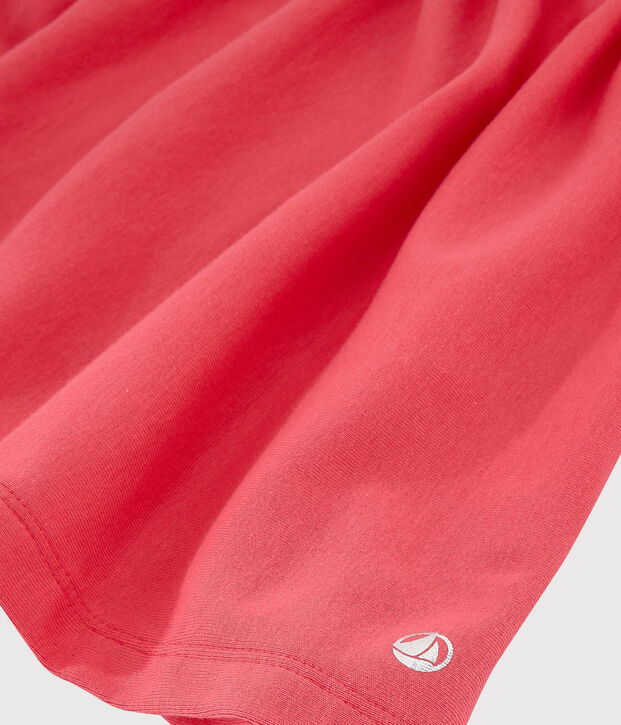 Abito manica corta in cotone bambina rosa