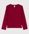 T-shirt bambina/bambino a maniche lunghe rosso SANGRIA