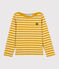 Marinière bambina/bambino in cotone giallo BOUDOR/bianco MARSHMALLOW