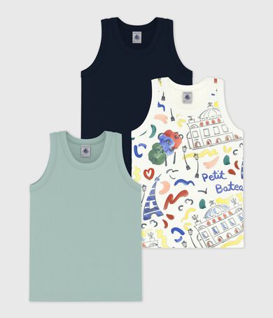 Set di canotte bambino in cotone con stampa Op&eacute;ra