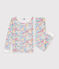 Pigiama molto aderente in cotone con stampa bambina multicolore/rosa/multicolore